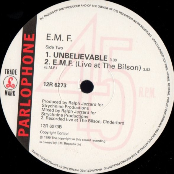 EMF - Unbelievable | Parlophone (12R 6273) - 4 EMF - Unbelievable | Parlophone (12R 6273) - 4