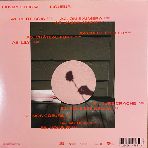 Fanny Bloom - Liqueur (Vinyle rouge) [Vinyl] | Grosse Boîte (BOITE-69 LP) - 2