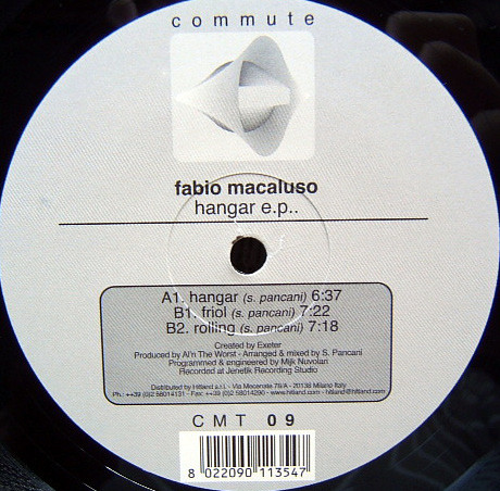 Fabio Macaluso - Hangar E.P. | Commute Records (CMT 09) - main