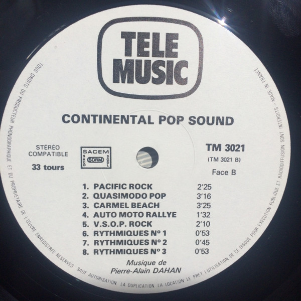 Pierre-Alain Dahan - Continental Pop Sound [Vinyl] | Tele Music (TM 3021) - 3