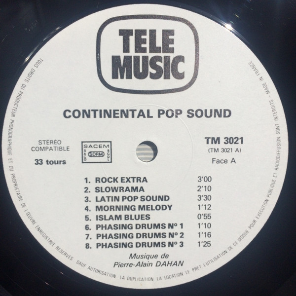 Pierre-Alain Dahan - Continental Pop Sound [Vinyl] | Tele Music (TM 3021) - 2