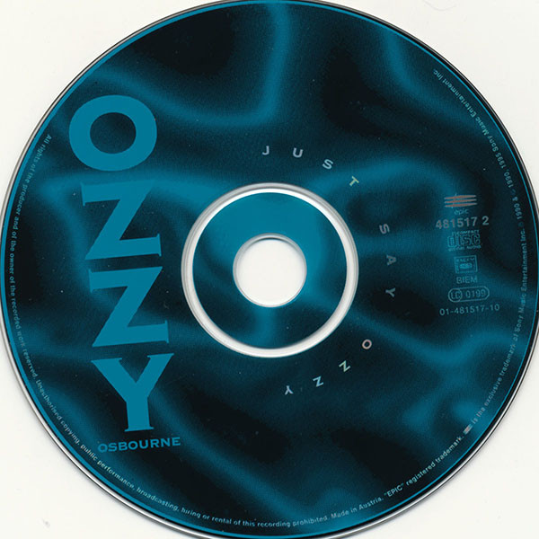 Ozzy Osbourne - Just Say Ozzy | Epic (481517 2) - 3