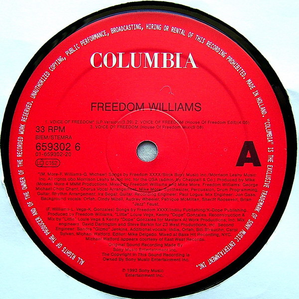 Freedom Williams - Voice Of Freedom | Columbia (659302 6) - 3