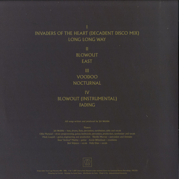 Jah Wobble - The Lago Years | Emotional Rescue (ERC035) - 2