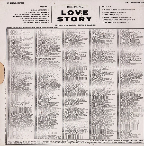 Various - Tema Dal Film: Love Story | Signal (SM 3389) - 2 Various - Tema Dal Film: Love Story | Signal (SM 3389) - 2