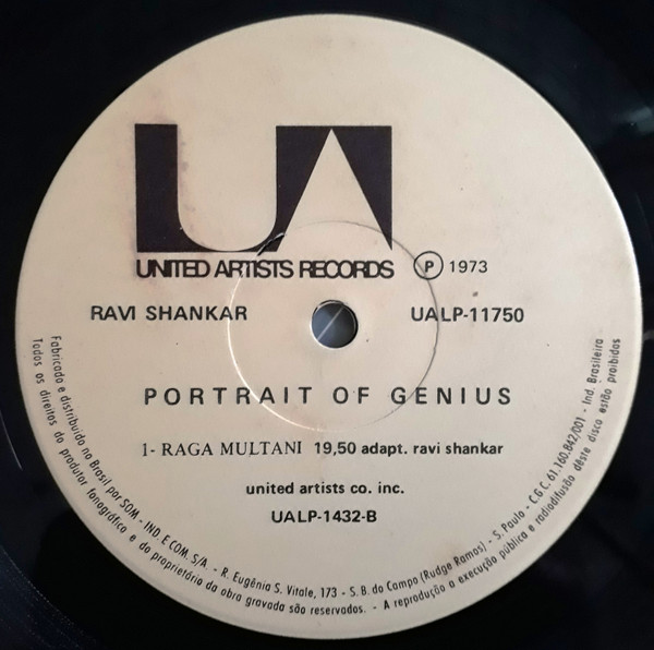 Ravi Shankar - Portrait Of Genius | United Artists Records (UALP 11750) - 4