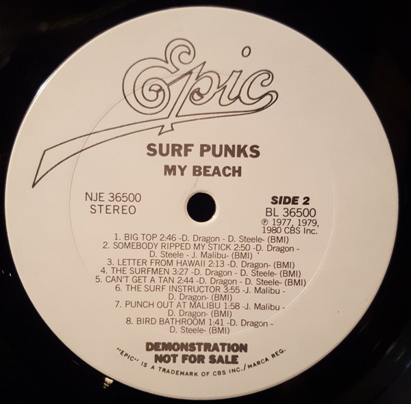 Surf Punks - My Beach (White label promo) | Epic (NJE 36500) - 3 Surf Punks - My Beach (White label promo) | Epic (NJE 36500) - 3