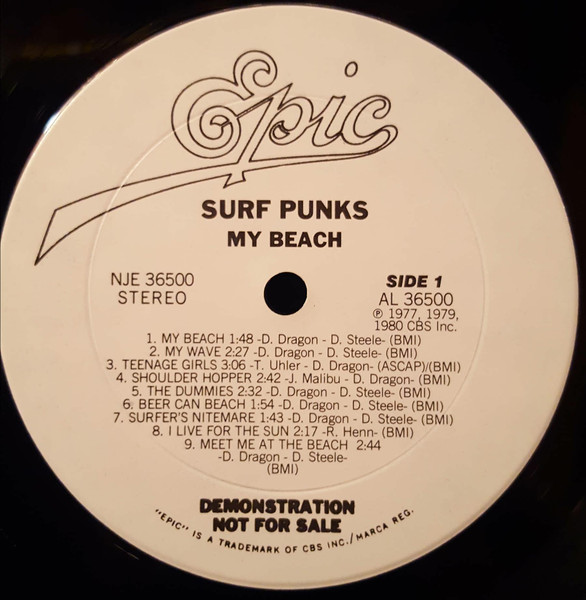 Surf Punks - My Beach (White label promo) | Epic (NJE 36500) - 2 Surf Punks - My Beach (White label promo) | Epic (NJE 36500) - 2