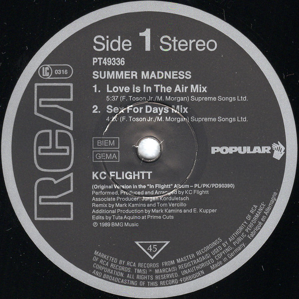 KC Flightt - Summer Madness | RCA (PT 49336) - 3 KC Flightt - Summer Madness | RCA (PT 49336) - 3