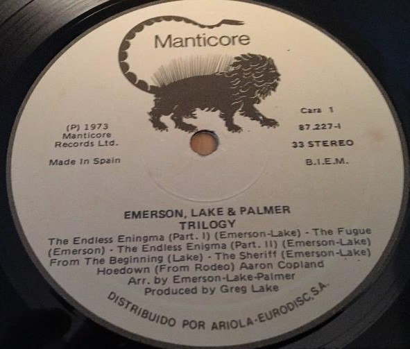 Emerson, Lake & Palmer - Trilogy | Manticore (87.227·I) - main