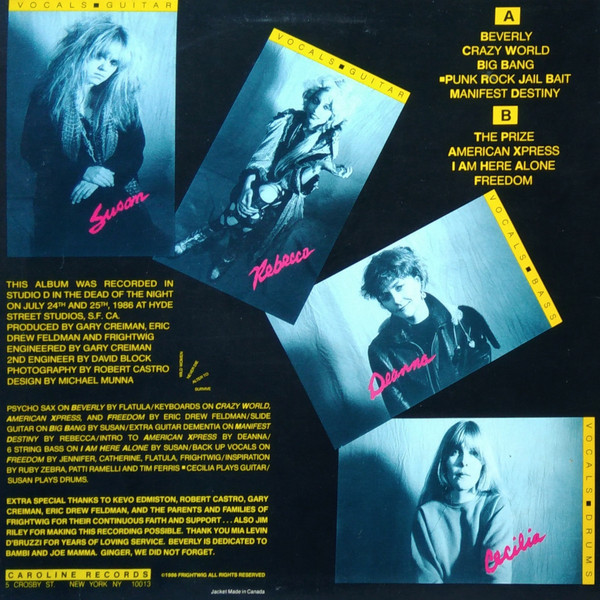 Frightwig - Faster, Frightwig: Kill!! Kill!! | Caroline Records (CAROL 1334) - 2 Frightwig - Faster, Frightwig: Kill!! Kill!! | Caroline Records (CAROL 1334) - 2