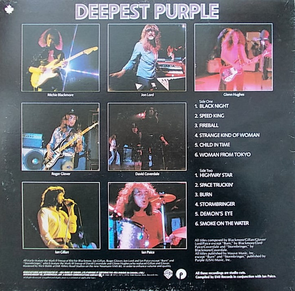 Deep Purple - Deepest Purple: The Very Best Of Deep Purple | Warner Bros. Records (XPR 3486) - 2