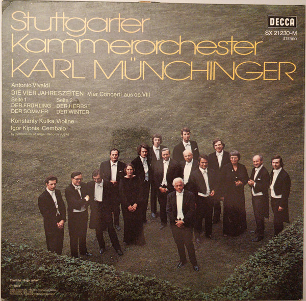 Antonio Vivaldi , Stuttgarter Kammerorchester , Karl Münchinger - Die Vier Jahreszeiten | Decca (SX 21230-M) - 4