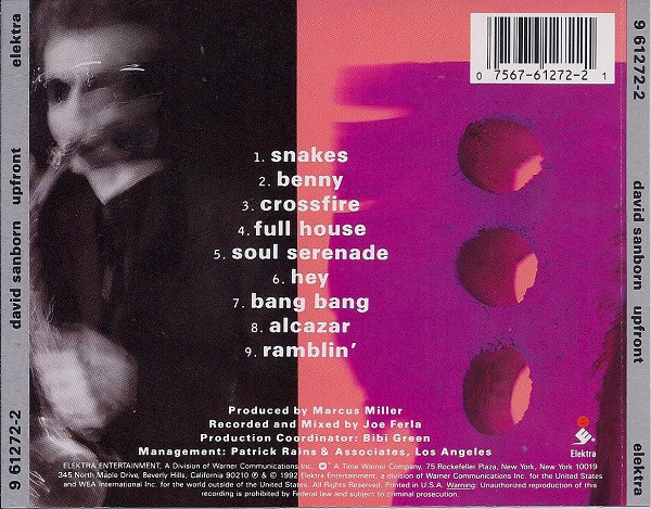 David Sanborn - Upfront | Elektra (9 61272-2) - 2