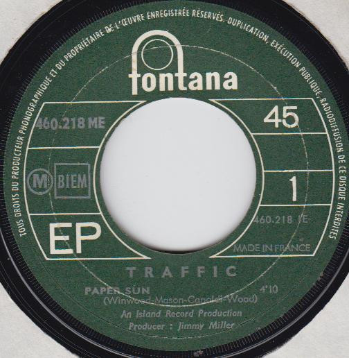 Traffic - Paper Sun | Fontana (460.218 ME) - 2