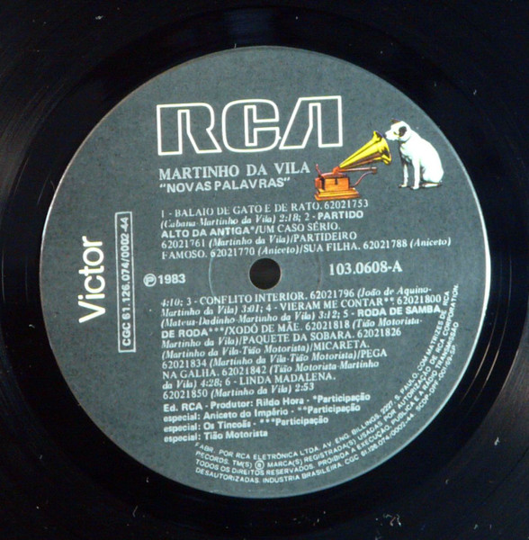 Martinho Da Vila - Novas Palavras | RCA Victor (103.0608) - 3 Martinho Da Vila - Novas Palavras | RCA Victor (103.0608) - 3