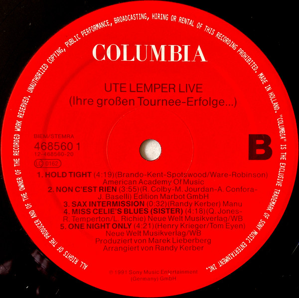 Ute Lemper - Ute Lemper Live (Ihre Großen Tournee-Erfolge...) | Columbia (468560 1) - 4