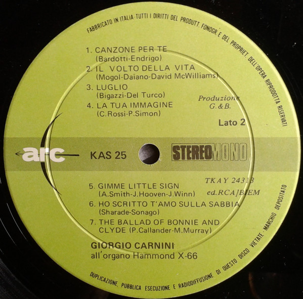 Giorgio Carnini - All'Organo Hammond X-66 | Arc (KAS 25) - 4 Giorgio Carnini - All'Organo Hammond X-66 | Arc (KAS 25) - 4