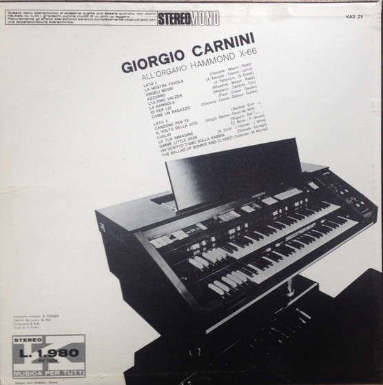 Giorgio Carnini - All'Organo Hammond X-66 | Arc (KAS 25) - 2 Giorgio Carnini - All'Organo Hammond X-66 | Arc (KAS 25) - 2
