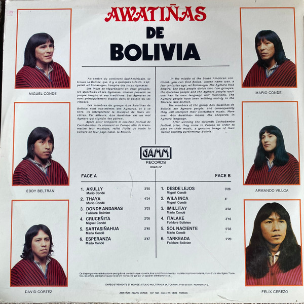Awatiñas - Los Awatiñas De Bolivia | Gamm Record (0046) - 2