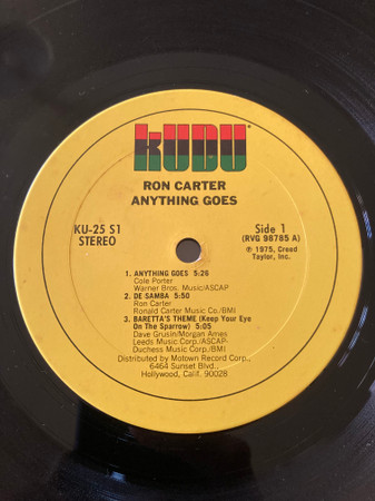 Ron Carter - Anything Goes | Kudu (KU-25 S1) - 4 Ron Carter - Anything Goes | Kudu (KU-25 S1) - 4