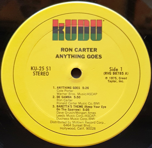 Ron Carter - Anything Goes | Kudu (KU-25 S1) - 3 Ron Carter - Anything Goes | Kudu (KU-25 S1) - 3