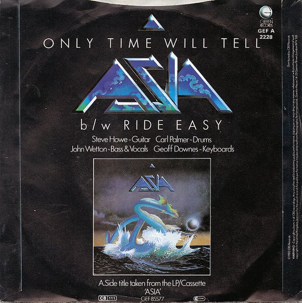 Asia - Only Time Will Tell | Geffen Records (GEF A 2228) - 2 Asia - Only Time Will Tell | Geffen Records (GEF A 2228) - 2