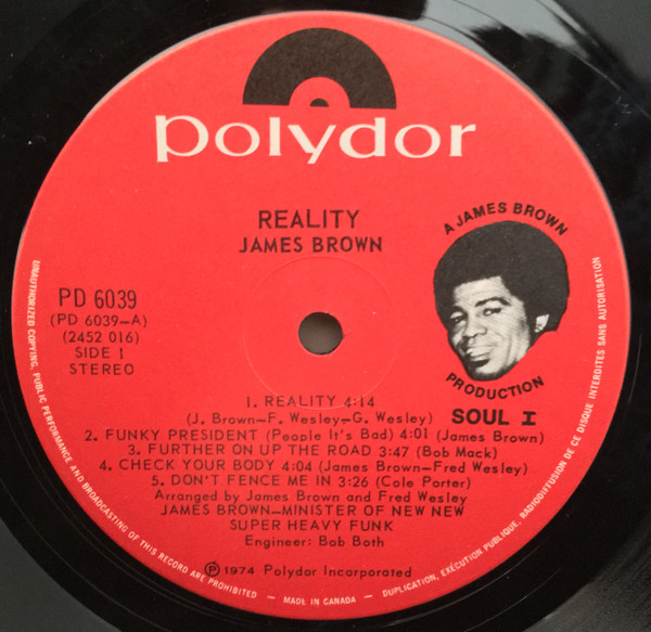 James Brown - Reality [Vinyl] | Polydor (PD 6039) - 3