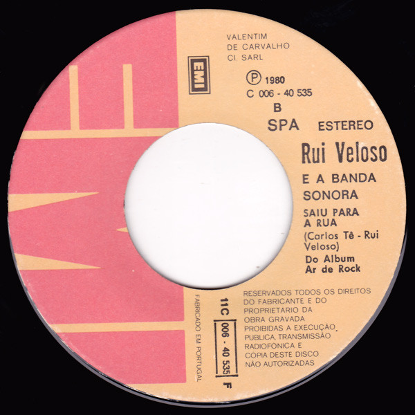 Rui Veloso & A Banda Sonora - Chico Fininho | EMI (11C 006 40535 F) - 4