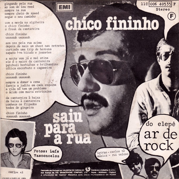 Rui Veloso & A Banda Sonora - Chico Fininho | EMI (11C 006 40535 F) - 2