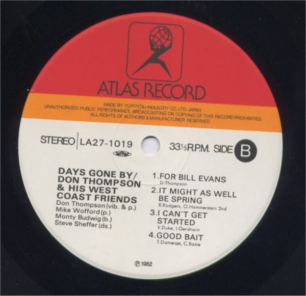 Don Thompson & His West Coast Friends - Days Gone By | Atlas Record (LA27-1019) - 4 Don Thompson & His West Coast Friends - Days Gone By | Atlas Record (LA27-1019) - 4