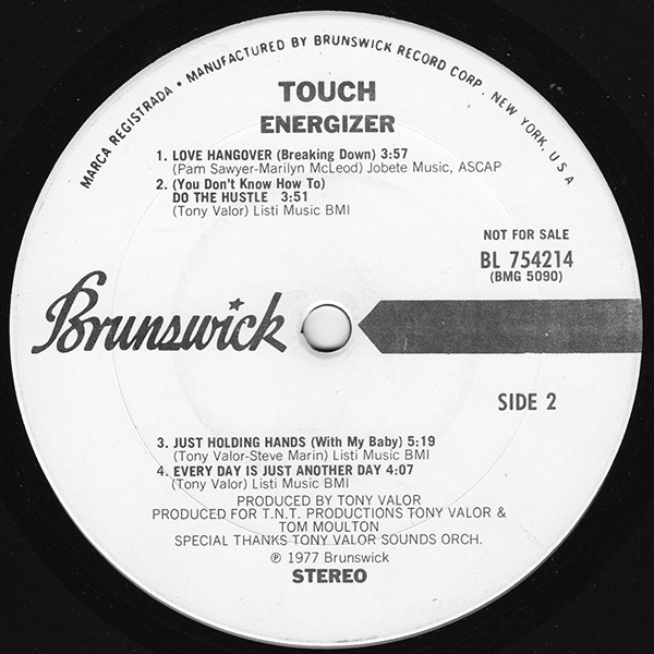 Touch - Energizer [Vinyl] | Brunswick (BL 754214) - 4