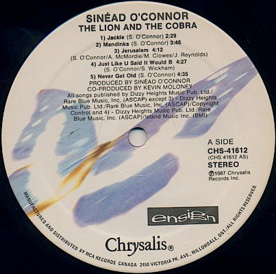 Sinéad O'Connor - The Lion And The Cobra | Chrysalis (CHS-41612) - 2