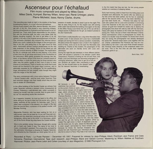 Miles Davis - Lift To The Scaffold (Ascenseur Pour L'Échafaud) | Speakers Corner Records (660213) - 3 Miles Davis - Lift To The Scaffold (Ascenseur Pour L'Échafaud) | Speakers Corner Records (660213) - 3