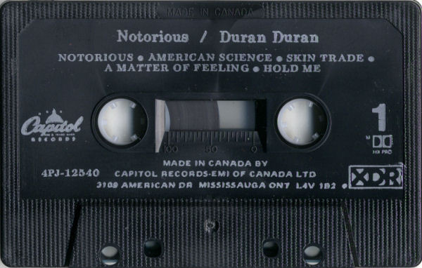 Duran Duran - Notorious [Cassette] | Capitol Records (4PJ-12540) - 3