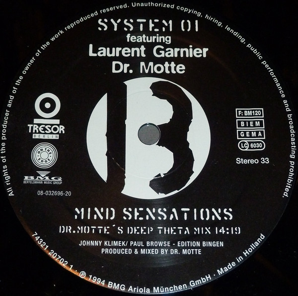 System 01 Featuring Laurent Garnier , Dr. Motte - Mind Sensations | Tresor (Tresor 16) - 2 System 01 Featuring Laurent Garnier , Dr. Motte - Mind Sensations | Tresor (Tresor 16) - 2