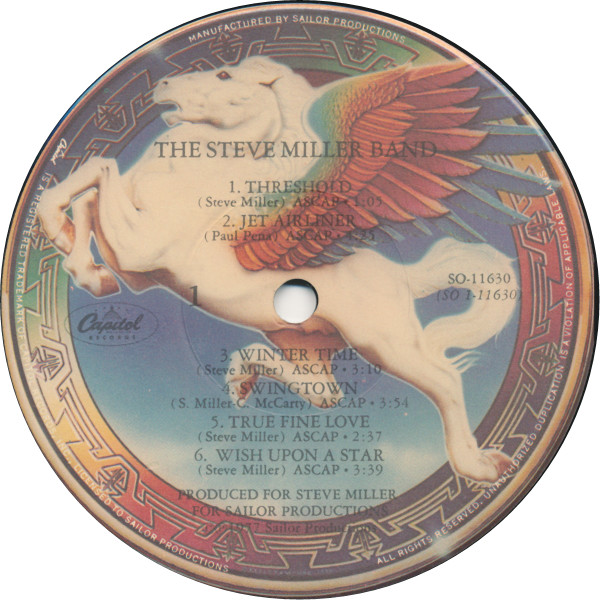 Steve Miller Band - Book Of Dreams | Capitol Records (SO-11630) - 3 Steve Miller Band - Book Of Dreams | Capitol Records (SO-11630) - 3