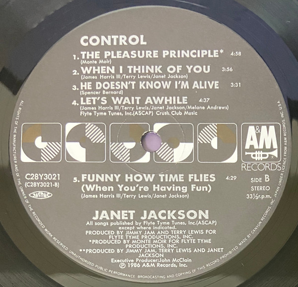 Janet Jackson - Control | A&M Records (C28Y3021) - 3 Janet Jackson - Control | A&M Records (C28Y3021) - 3