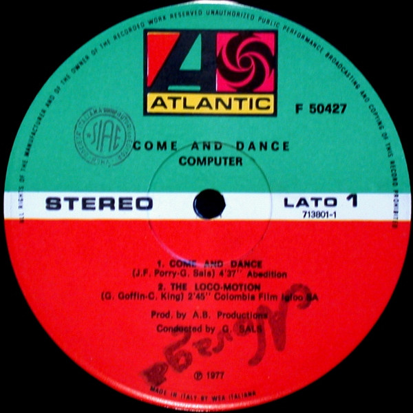 Computer - Come And Dance | Atlantic (F 50427) - 3