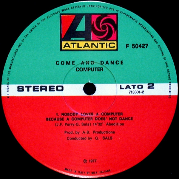 Computer - Come And Dance | Atlantic (F 50427) - 4
