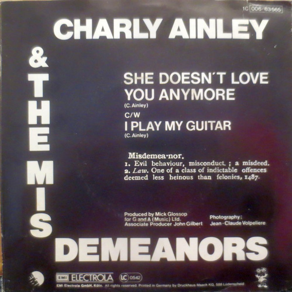 The Misdemeanors - She Doesn't Love You Anymore | EMI (1C 006-63 565) - 2
