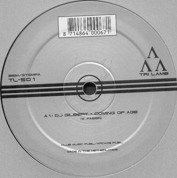 DJ Gilbert - Coming Of Age / Backspace / Wide Range | Tri Lamb (TL-501) - 3