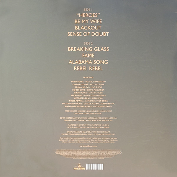 David Bowie - Live In Berlin [1978] L.P. | Parlophone (DBISNY 20181) - 2