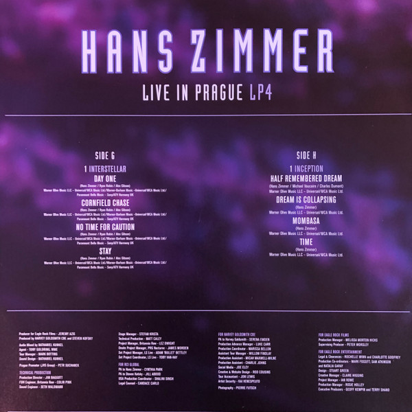 Hans Zimmer - Live In Prague | Eagle Records (0879975) - 2