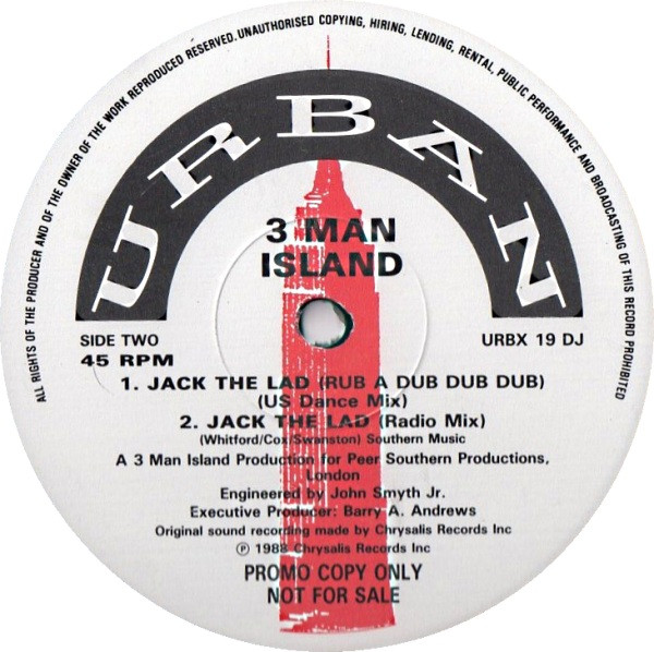 3 Man Island - Jack The Lad | Urban (URBX 19 DJ) - 2 3 Man Island - Jack The Lad | Urban (URBX 19 DJ) - 2