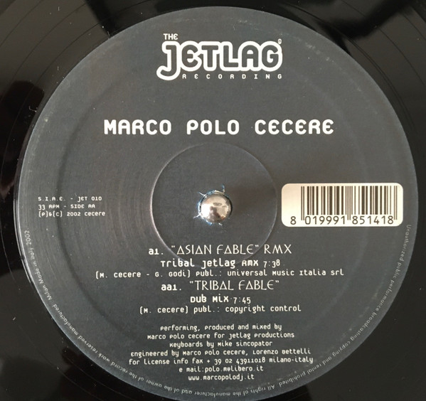Marco Cecere - Asian Fable (Remix) | Jet Lag Recordings (JET 010) - 2