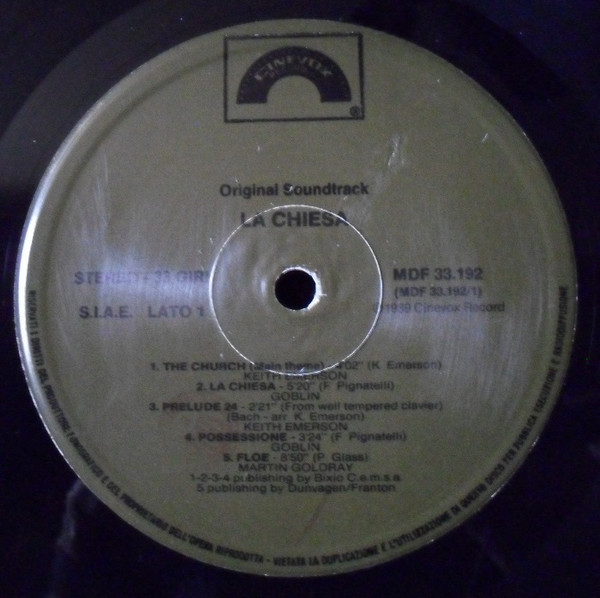 Various - La Chiesa (Original Soundtrack) | Cinevox Record (MDF 33.192) - 3