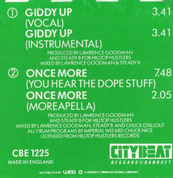 Three Times Dope - Giddy Up / Once More (You Hear The Dope Stuff) | City Beat (CBE 1225) - 4