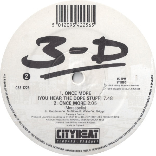 Three Times Dope - Giddy Up / Once More (You Hear The Dope Stuff) | City Beat (CBE 1225) - 2