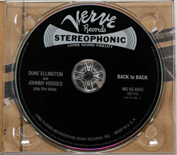 Duke Ellington & Johnny Hodges - Back To Back (Duke Ellington And Johnny Hodges Play The Blues) | Verve Records (521 404-2) - 3